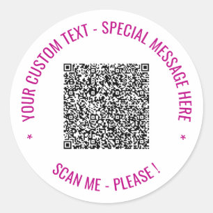 Code QR personnalisé et autocollants de texte Vos 