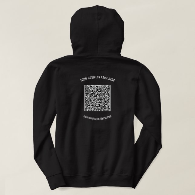 Code QR personnalisé et Modèle de Sweat - shirt à  (Design dos)
