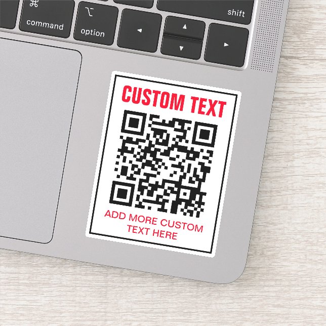 Code QR personnalisé et Sticker de texte (Détail)