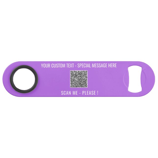 Code QR personnalisé et texte - Choisissez la coul (Dos Horizontal)