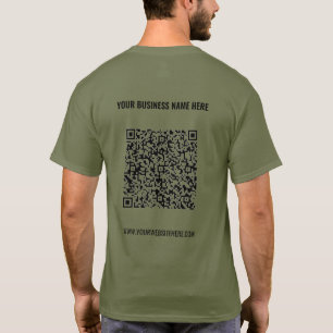 Code QR personnalisé et texte de votre T-shirt d'e