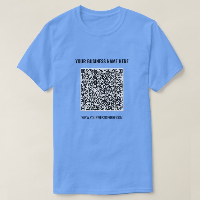 Code QR personnalisé et texte de votre T-shirt d'e (Design devant)