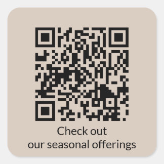 Code QR personnalisé Générer URL Autocollant carré