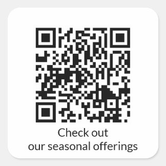 Code QR personnalisé Générer URL Autocollant carré