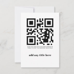 Code QR personnalisé Invitation Moderne Tendance