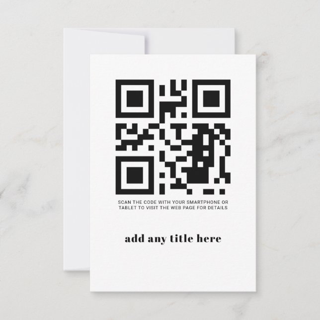 Code QR personnalisé Invitation tendance moderne (Devant)