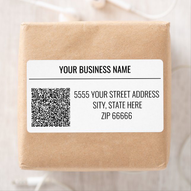 Code QR personnalisé Nom commercial Étiquettes de  (En situation)