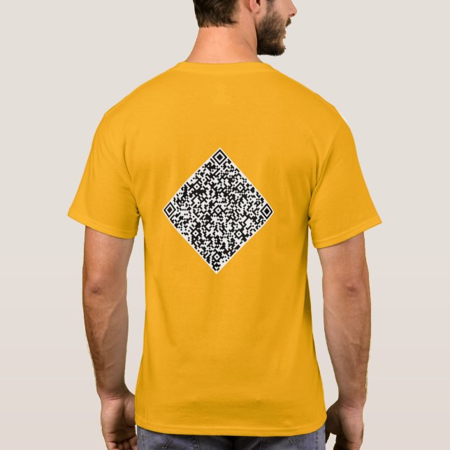 Code QR personnalisé Scan Info Votre T-Shirt Chois (Dos)