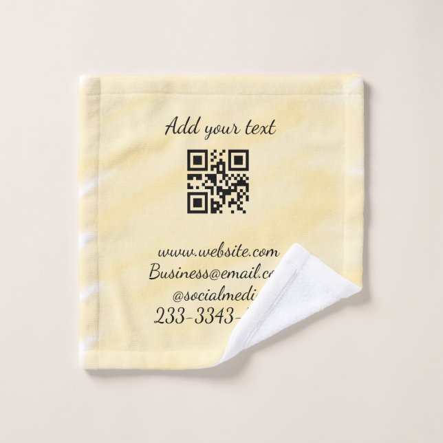 code QR personnalisé simple ajouter votre nom text (Gant de toilette)