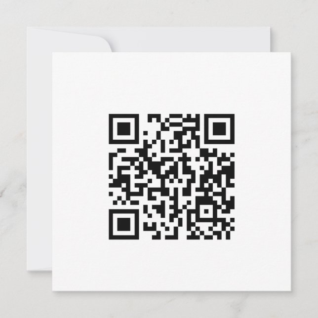 Code Qr personnalisé texte carré moderne carte d'i (Devant)
