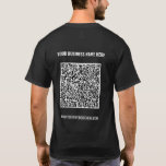 Code QR personnalisé Texte commercial T-shirt prom<br><div class="desc">Couleurs et polices personnalisées - T-shirts avec votre code QR et votre texte personnalisé Professionnel Nom professionnel Site Web Promotional Company T-shirt ou Sweat - shirts à capuche / Cadeau - Ajouter votre code QR - Image ou logo / Nom - Entreprise / Site Web ou E-mail ou Téléphone -...</div>