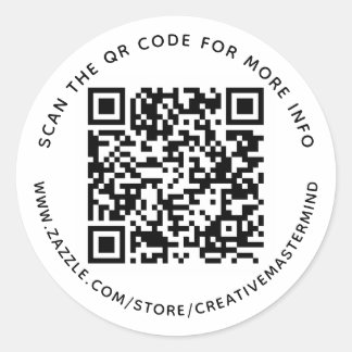Code QR personnalisé Texte personnalisé Sticker ro
