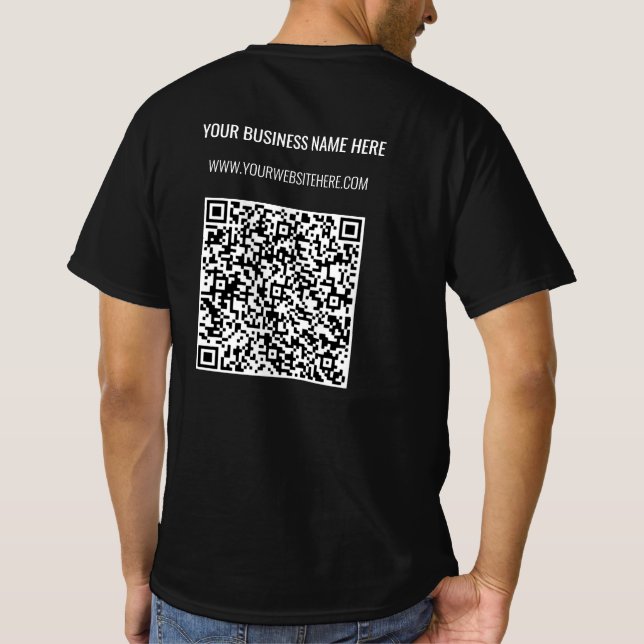 Code QR personnalisé Texte personnalisé T-shirt pr (Dos)