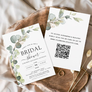 Code QR pour Baby Shower Économique avec Végétatio