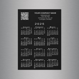 Code QR professionnel personnalisé 2025 Calendrier
