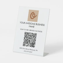 Code QR professionnel personnalisé et panneau de l