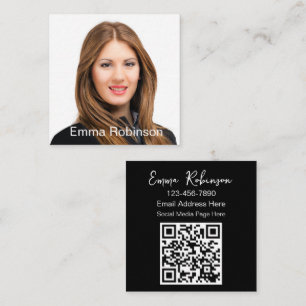 Code QR professionnel Photo Contact Cartes de visi