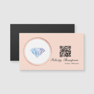 Code QR rose Gold et Blush Pink Wedding planner