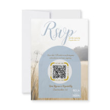 Code QR RSVP de Coastal Meadow | Arche Bleue Éléga