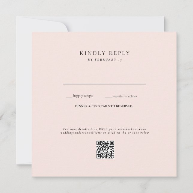 Code QR RSVP Mariage Blush (Devant)