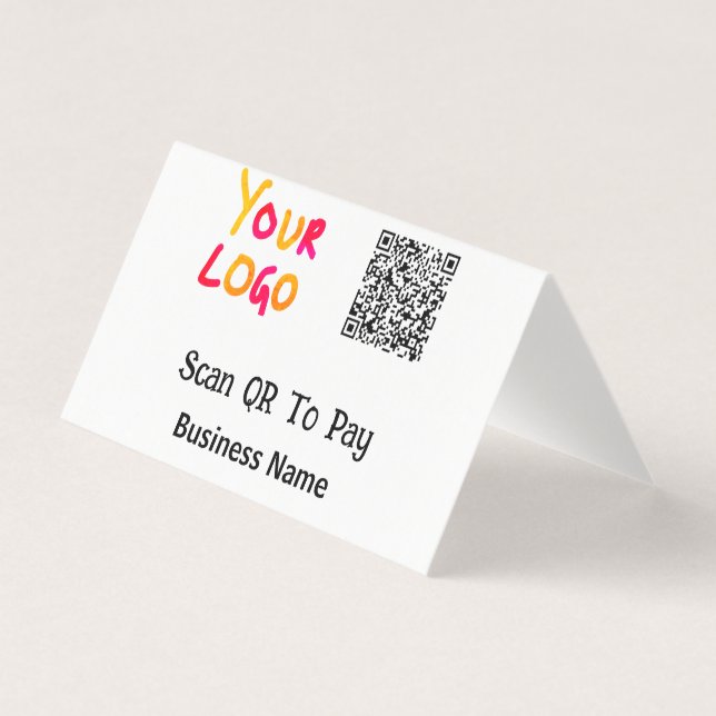 Code QR simple et minimal pour payer le nom de l'e (Front)