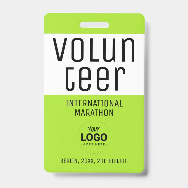 Code QR simple moderne néon vert pour badge d'iden (Avant)