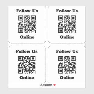 Code QR sur 4 Stickers