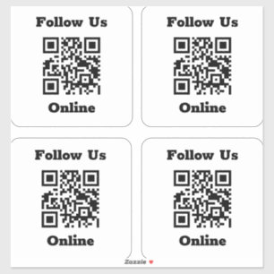 Code QR sur 4 Stickers