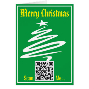 Code QR sur une carte de Noël