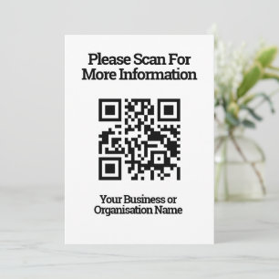 Code QR sur une carte d'informations client