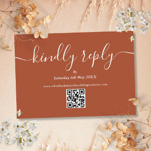 Code QR Terracotta Réponse de Mariage aimable
