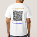 Code QR Texte personnalisé T-shirt professionnel C<br><div class="desc">Couleurs et polices personnalisées - Créez votre propre T-shirt personnalisé avec votre QR Code Scan Info and Name Website or Custom Text Professional Design Company Promotional Business T-shirts ou Sweat - shirts à capuche / Cadeau - Ajouter votre QR Code - Image - Photo ou logo / Nom - Entreprise...</div>