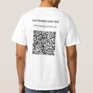 Code QR Texte personnalisé T-shirt professionnel p