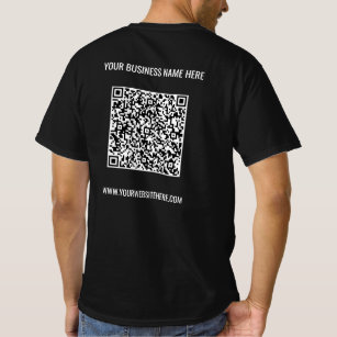 Code QR Texte personnalisé T-shirt société promoti