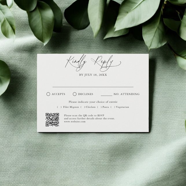 Code QR traditionnel de script minimal RSVP (Créateur téléchargé)