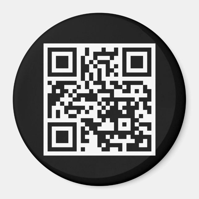 Code QR uniquement Magnet rond (Devant)