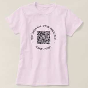 Code QR Votre texte Message spécial T-shirt Cadeau