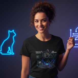 Code Whisperer Développeur Chat Femme noir T-shirt