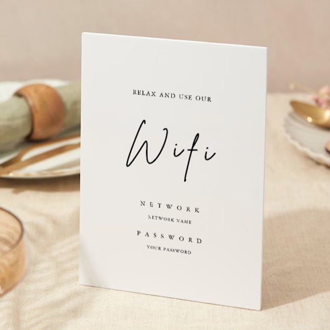 Code Wifi Moderne, Wifi Connect Invitation (Modern Wifi Code, Wifi Connect Invitation)