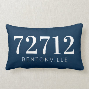 Code zip personnalisé Coussin de ville White Navy