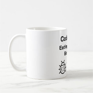 Coder Café Mug - Manger des bugs pour le petit déj