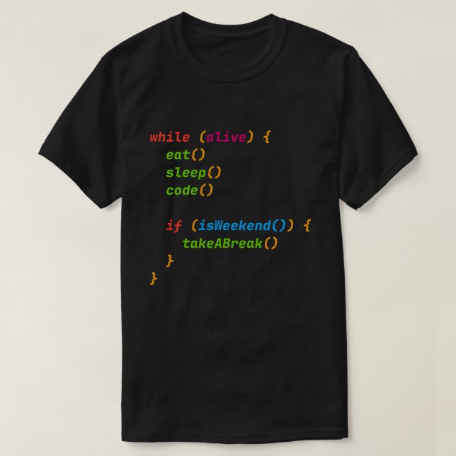 Coder's Life Cycle T-shirt (Design devant)