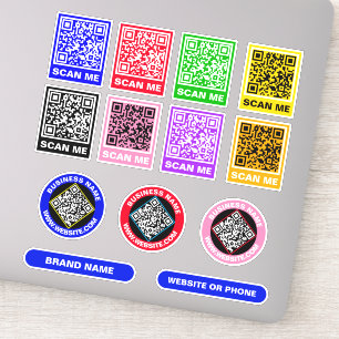 Codes QR uniques personnalisés - Stickers promotio