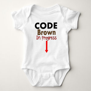 Codez le T-shirts EN COURS Brown d'enfants