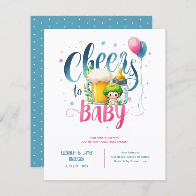 COED Bébé Brasserie Bouteilles Couples Douche (Devant / Derrière)