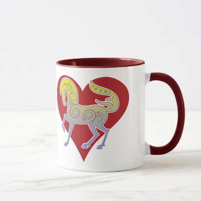 Coeur 2017 de Runequine de tasse de vison 11oz (Droite)