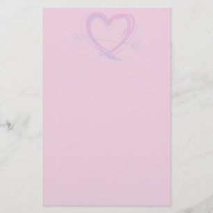 Coeur Abstrait en violet et rose