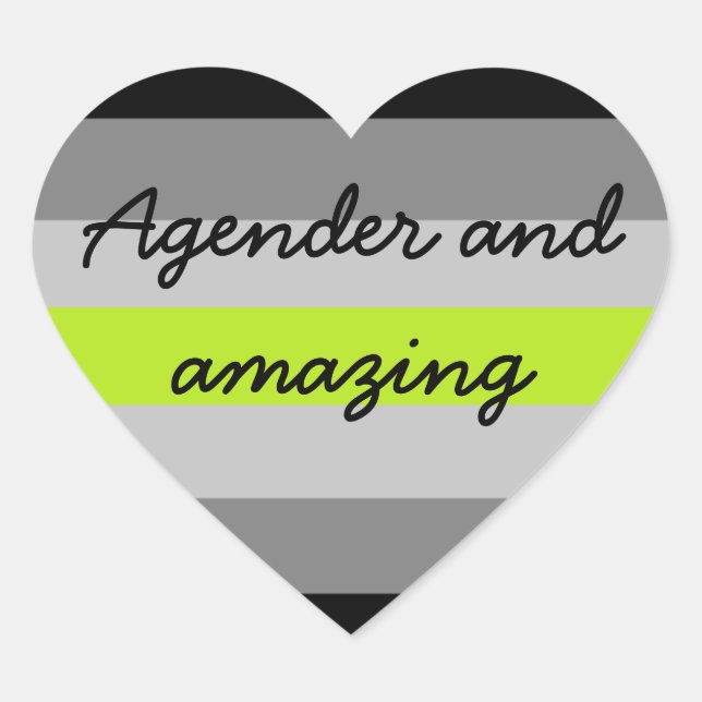Cœur Agender et Sticker Extraordinaire (Devant)