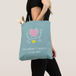 Coeur aidant avec ailes Sac fourre-tout