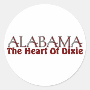 Coeur Alabama des autocollants Dixie